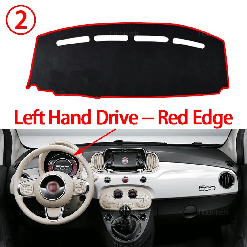 Armaturenbrettabdeckung für Fiat 500 500c 500e 2007-2024 Armaturenbrett Abdeckplatte Anti-Rutschmatte Schutzpolster Auto Sonnenschutz Teppich