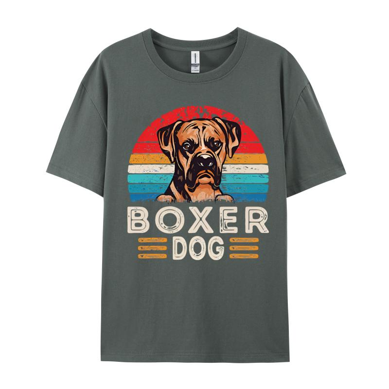 Vintage Boxer Dog Tshirt Dog Owner TShirt Unisexs 100 Cotton Designer TShirts Streetwear Unisex Tee Casual