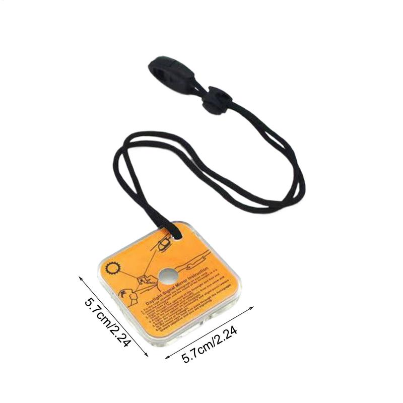 Outdoor Multifunctional Survival Emergency RescueReflective Signal Mirror Tool Camping Hiking Long Distance Communication