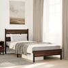VidaXL Bed Frames Without Mattress Brown Oak 80x200cm Engineered Wood, Single Bed, Bedroom Furniture, Bed 4017299