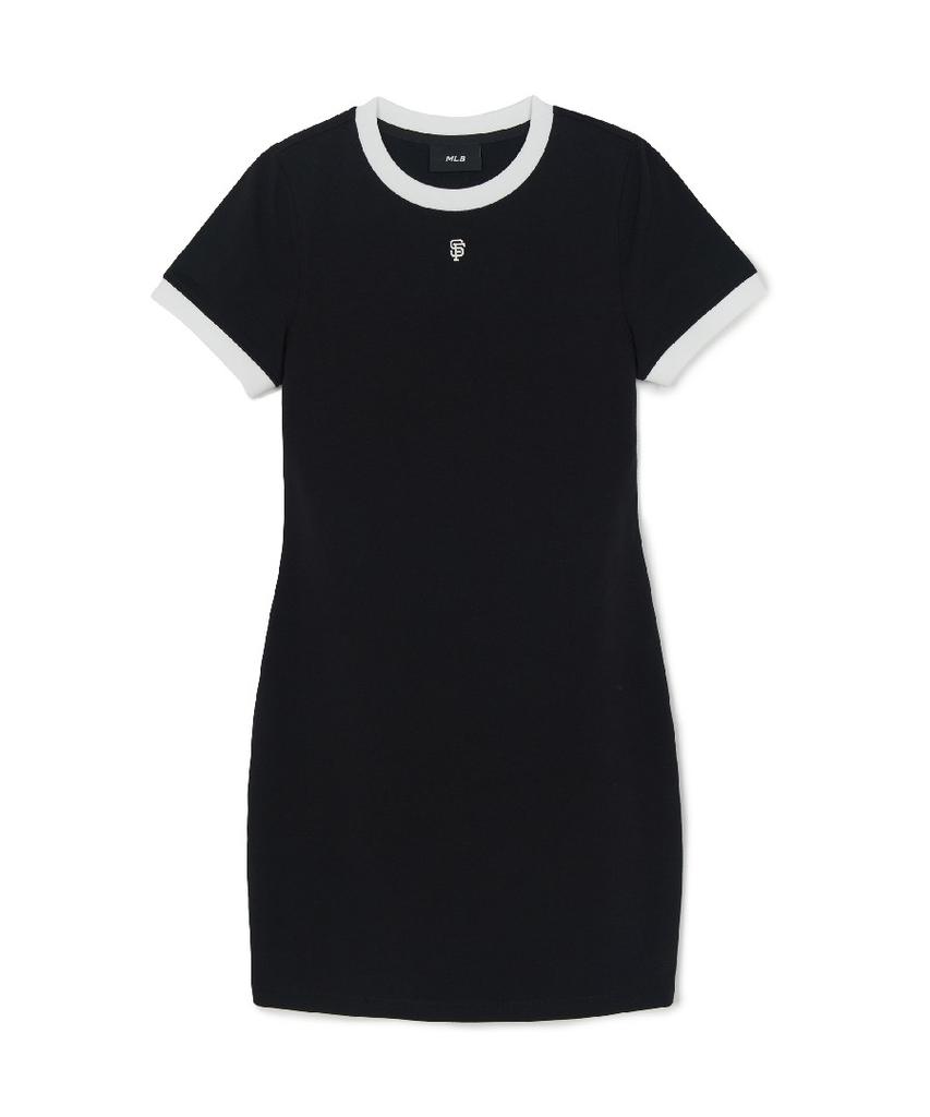 Emelbi Women'S Basic Ringer Dress Sf (Black)