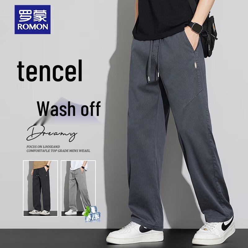 ROMON Men s Summer Lyocell Vintage Denim Style Trousers L