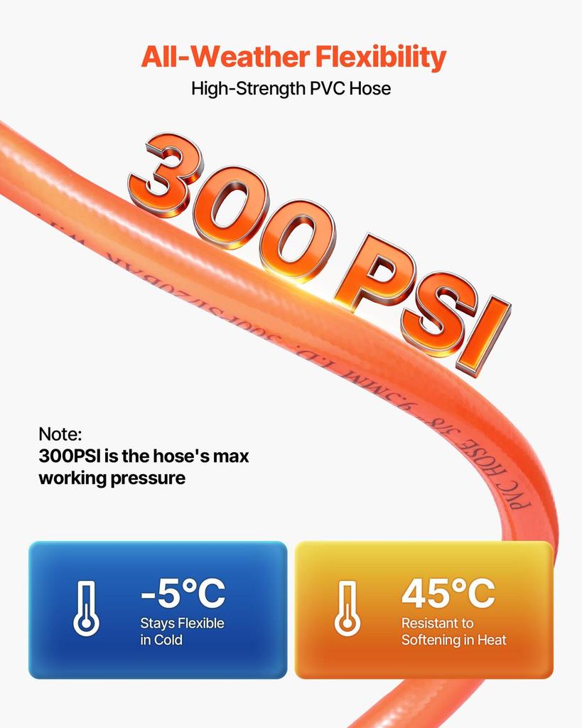 Einziehbarer Druckluftschlauchaufroller, 20 m x 9,5 mm PVC-Druckluftschlauch max. 300 PSI, Geschlossener Druckluftschlauchaufroller mit automatischer Rückspulung und 2 m Zuleitung, 180° schwenkbar