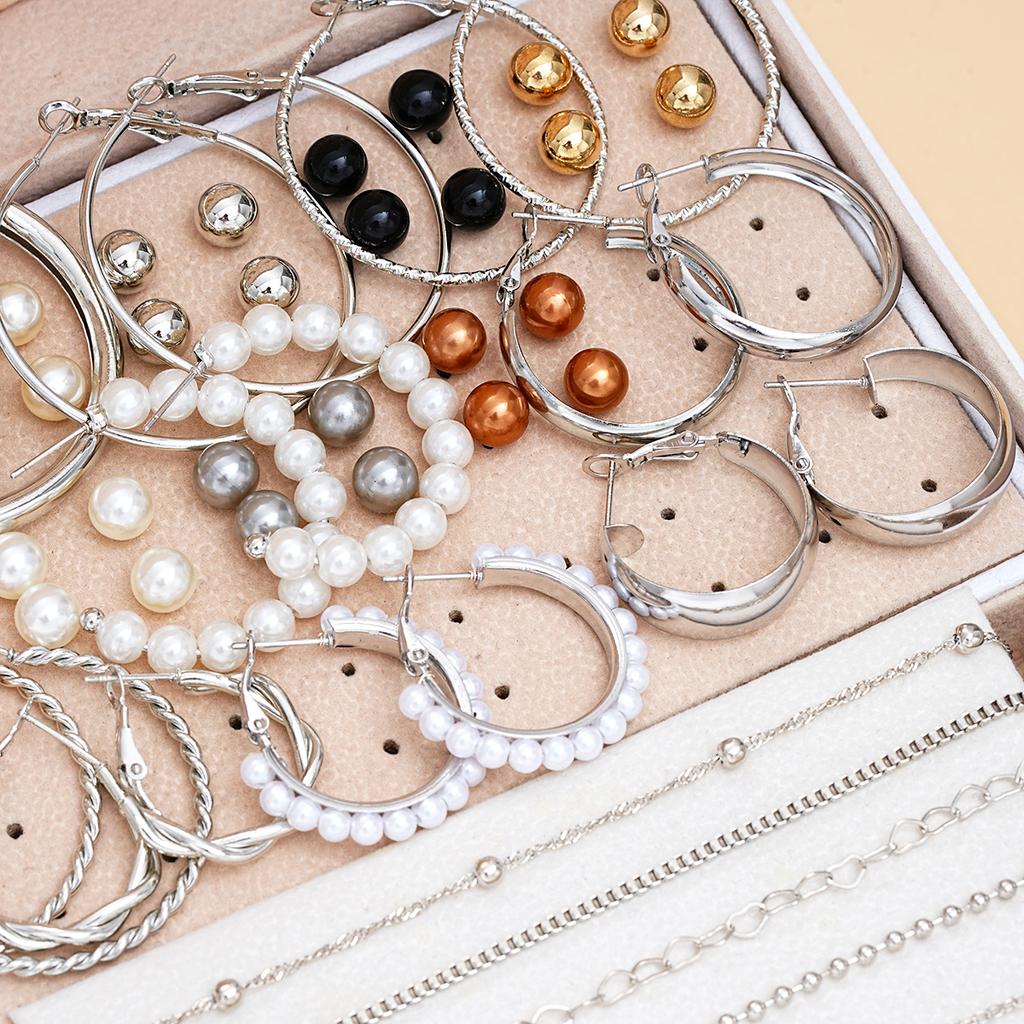 91 Pcs Elegant Vintage Jewelry Set Vintage Multi Layered Necklaces, Dangling Earrings, Rings, Bracelet for Women Gifts 2026 New