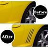 TOMALL 6pcs Car Side Vent ert Stripe Vinyl Stickers Compatible with Chevrolet Camaro 2010-2015 Inlay Side Vent Gill Decals for Car (Matte Black)