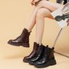 Thick-soled Martin boots women's 2025 autumn and winter new retro style lace-up single boots popular British outdoor casual short boots