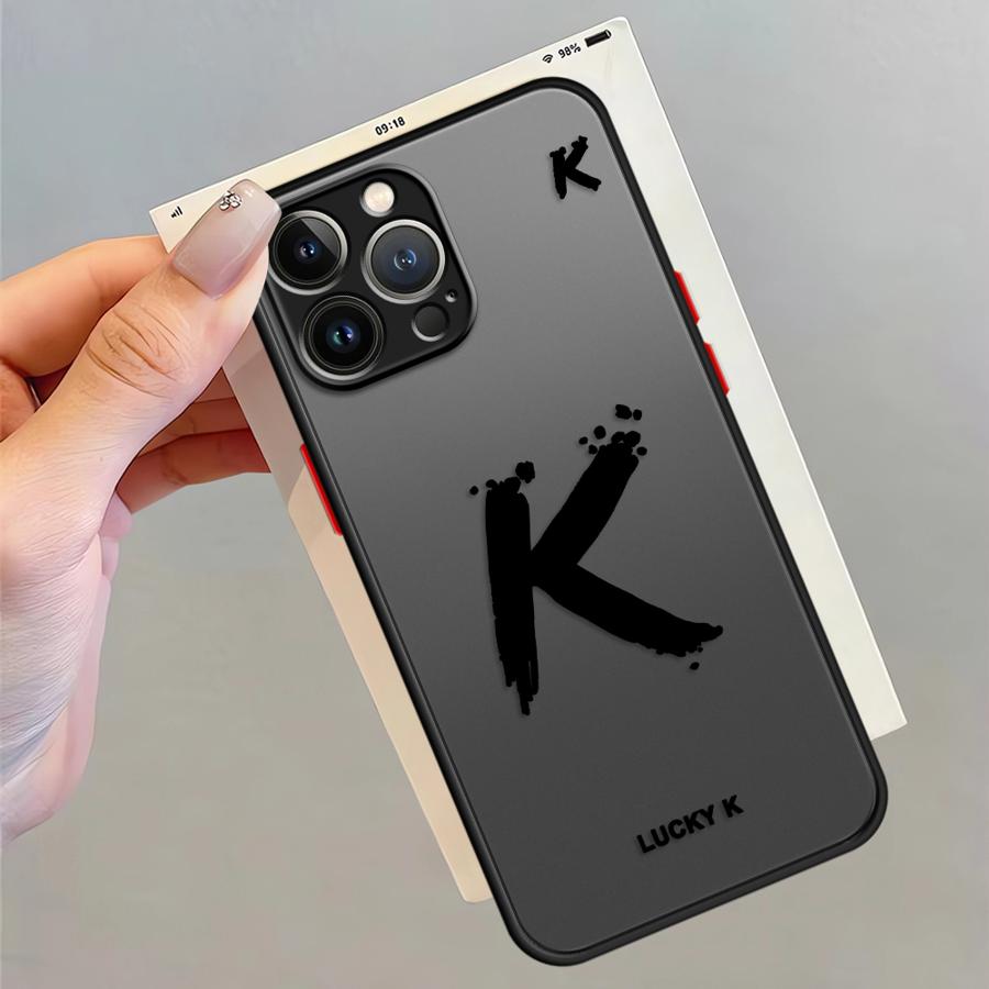 Case for iPhone 17 Pro Max 16 Plus 11 Air 14 15 XS XR 7 8 SE 13 Mini 12 Funda Back Phone Cover Lucky Letter