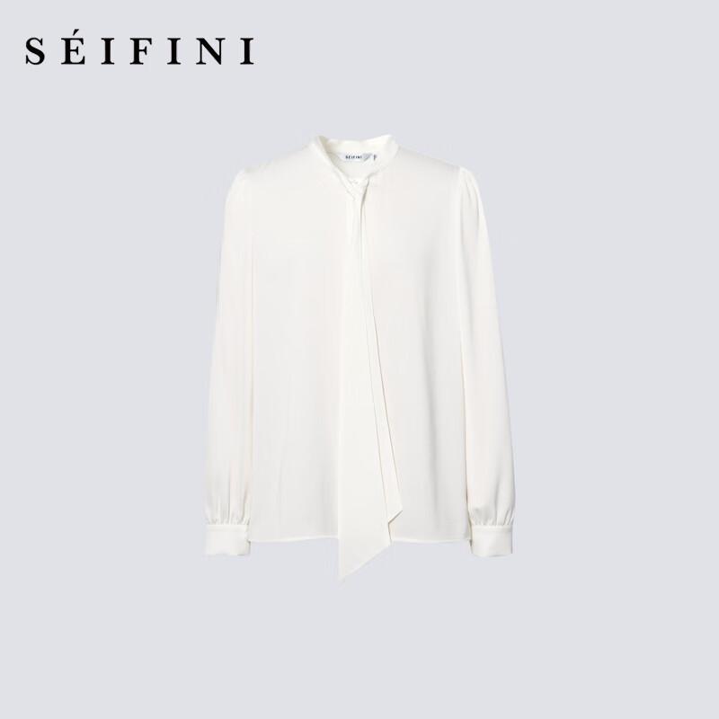 S Eifini French Elegant Tie-Neck Blouse S