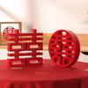 Wooden Wedding Decoration Double Happiness Character Tabletop Display Engagement Marriage Celebration Supplies Festive Decor