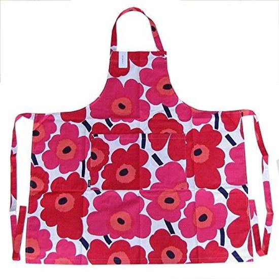 Marimekko Apron Pieni Unikko Whitered