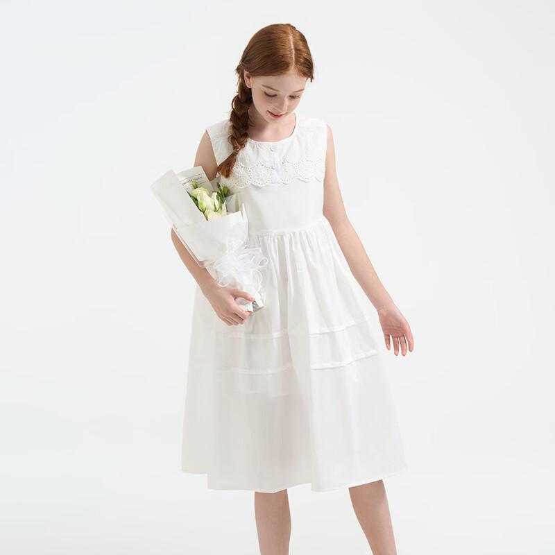 Montagut Girls' Summer Sleeveless Cotton Dress