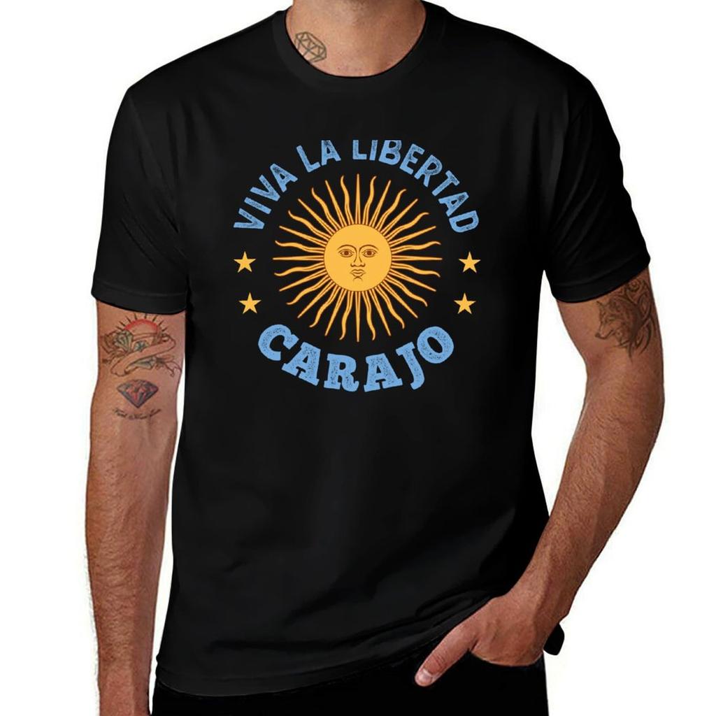 Viva La Libertad Carajo Tshirt Holiday Casual Short Sleeve Top Tshirt