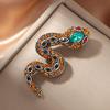 "Elegant Retro Snake Brooch for Women - Fashionable, Unique, Exquisite Pin Accessory"