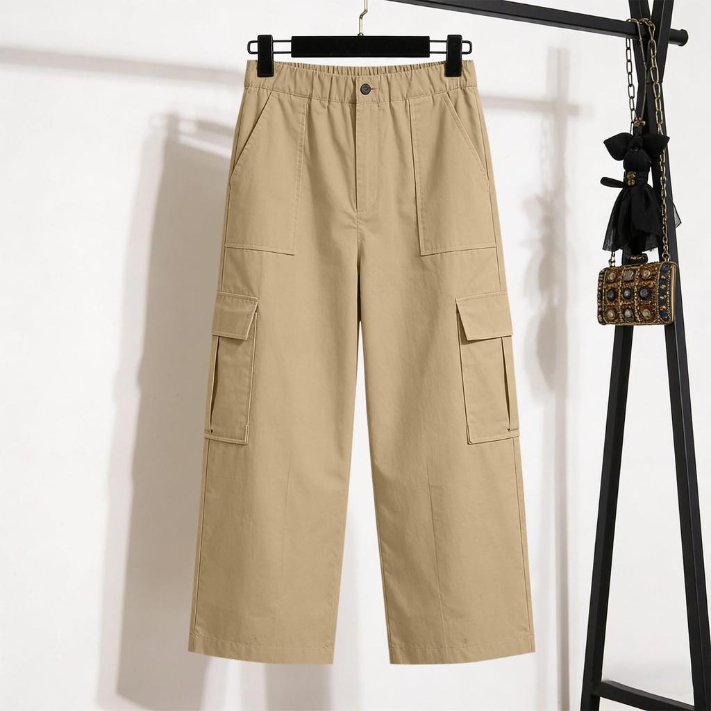 Damen Cargo-Caprihose Mit Taschen Leicht Schnelltrocknend Reise Wandern Sommerhose Für Freizeit