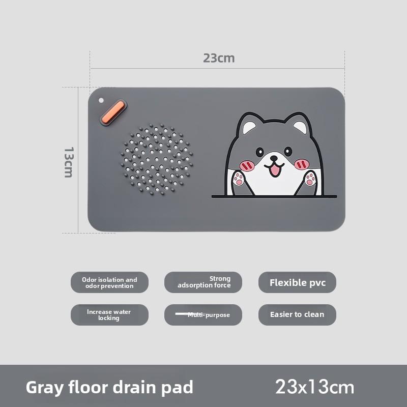 Silicone Anti-odor Device for Floor Drain Cover, Anti-insect for Bathroom and Kitchen, Anti-backflow Odor Pad for Toilet Drain Seal, Cartoon