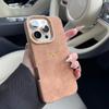 Personalized Customizable Initials Name Case For iPhone 17 16 15 14 13 12 11 Pro Max Plus Matte Suede Soft Leather Cover