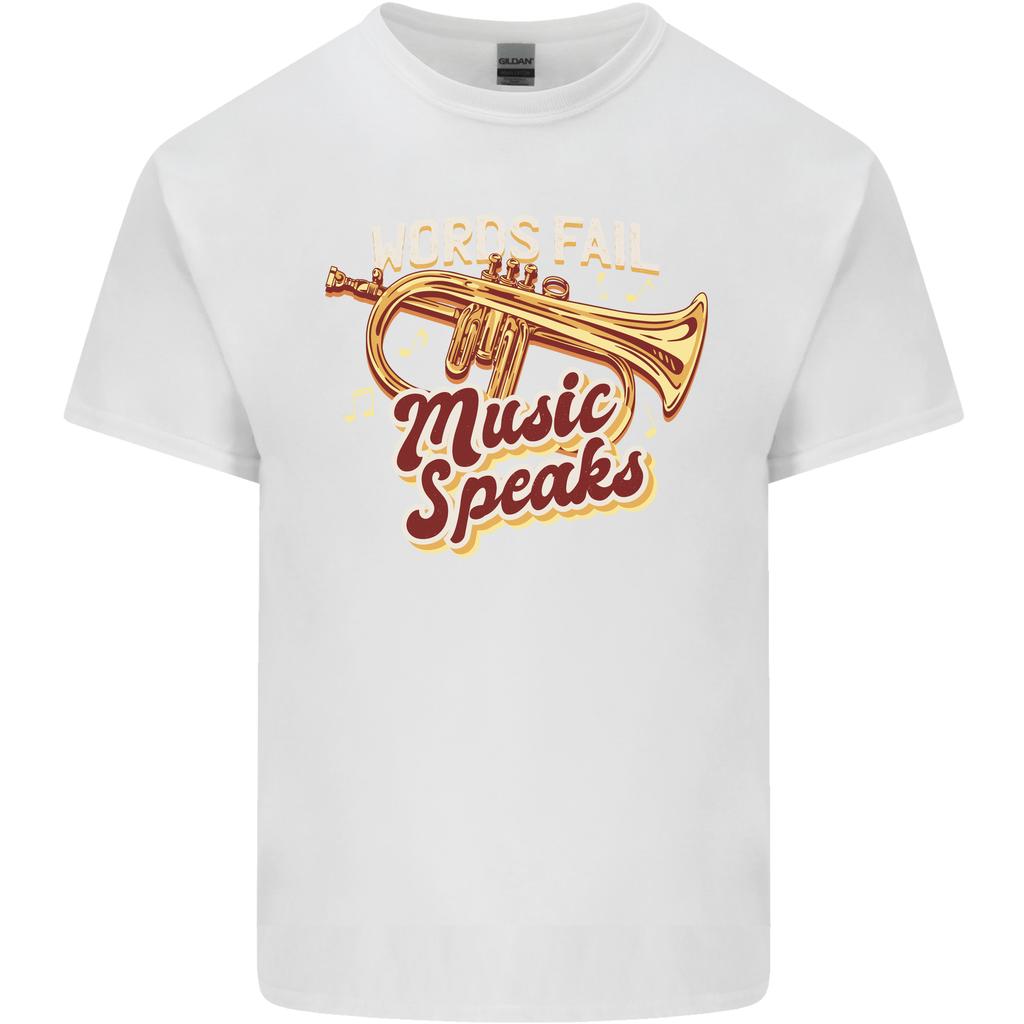Flugelhorn Music Speaks Where Words Fail Unisexs Light Cotton TShirt