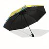 Yellow Donald Duck Automatic 3-Fold Cartoon Umbrella Design, Cute Cartoon Pattern, Portable Outdoor Umbrella, Perfect, Holiday Gift for Disn