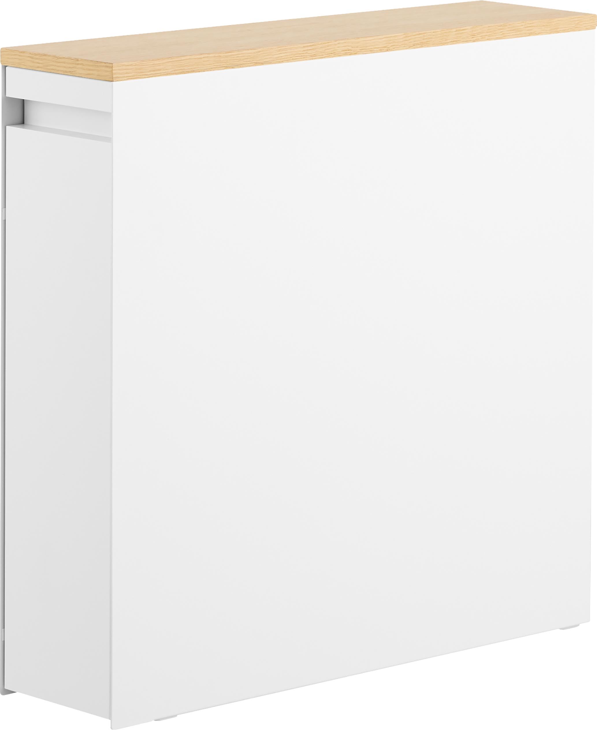 

Yamazaki Jitsugyo [Completed Product] Hidden Toilet Drawer Storage White W14 x D56 x H55 (Including Casters) Tower Toilet Storage Toilet Rack Slim
