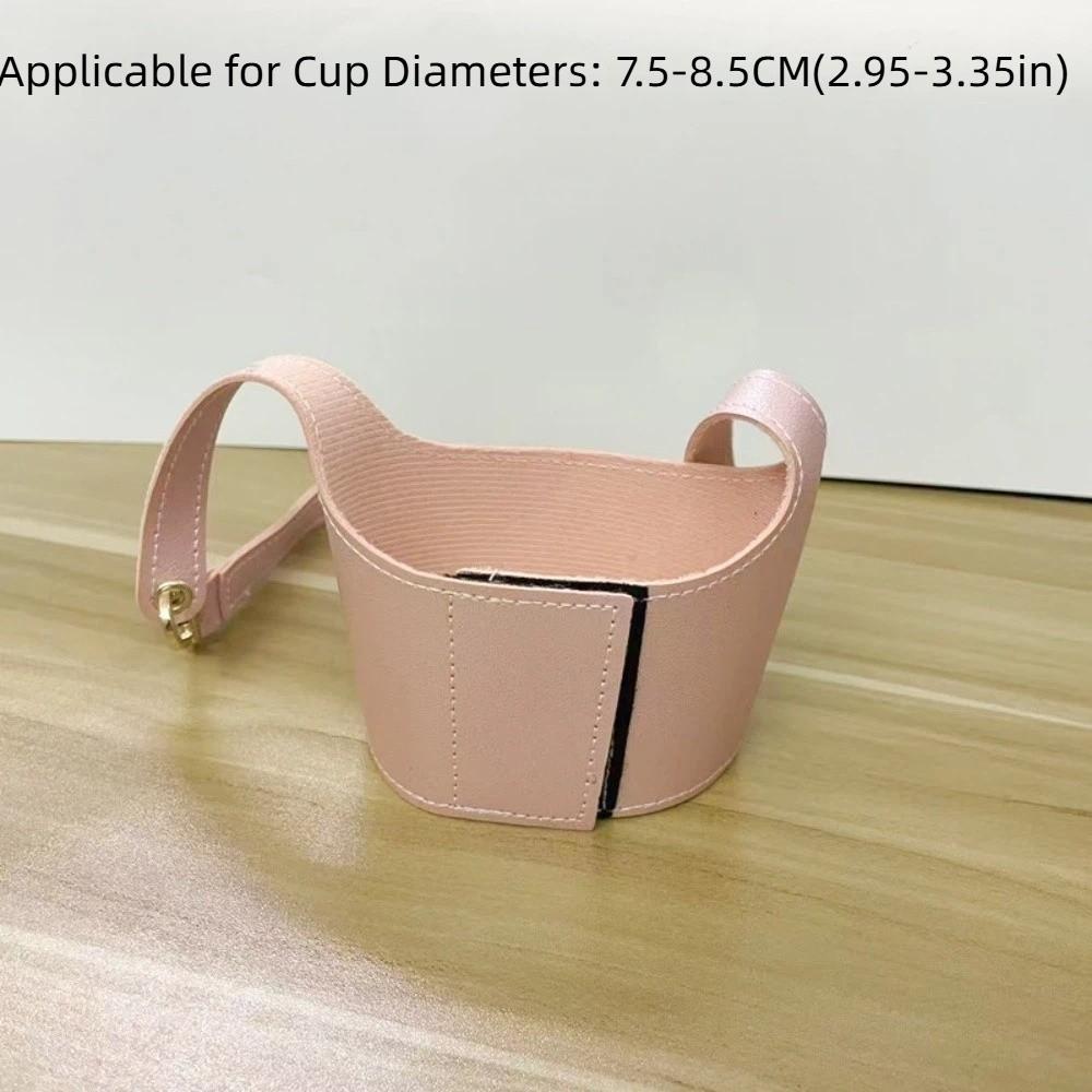 

Portable Design Leather Cup Cover Insulating Function Carrying Strap Cup Holder Universal Fit PU Water Bottle Sleeve Travel Use