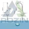 Rozin Matte Black Kitchen Faucet Deck Mounted Mixer Tap 360 Degree Rotation Stream Sprayer Nozzle Kitchen Sink Hot Cold Taps