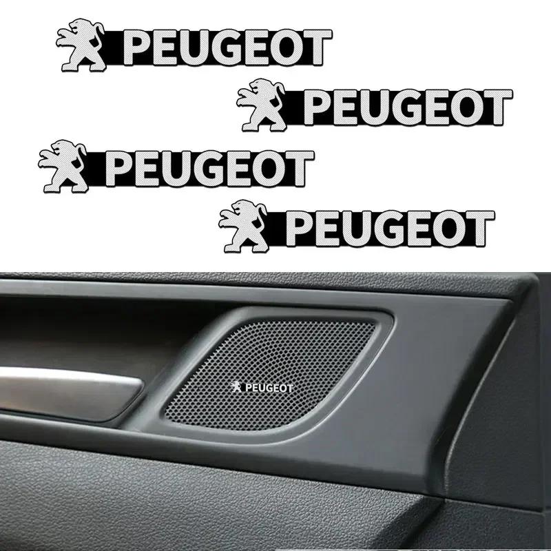 Nuovo Decorazione Audio Auto Emblema Distintivo 3D in Alluminio Adesivo Per Peugeot 308 307 206 208 207 3008 508 407 2008 5008 106 Styling