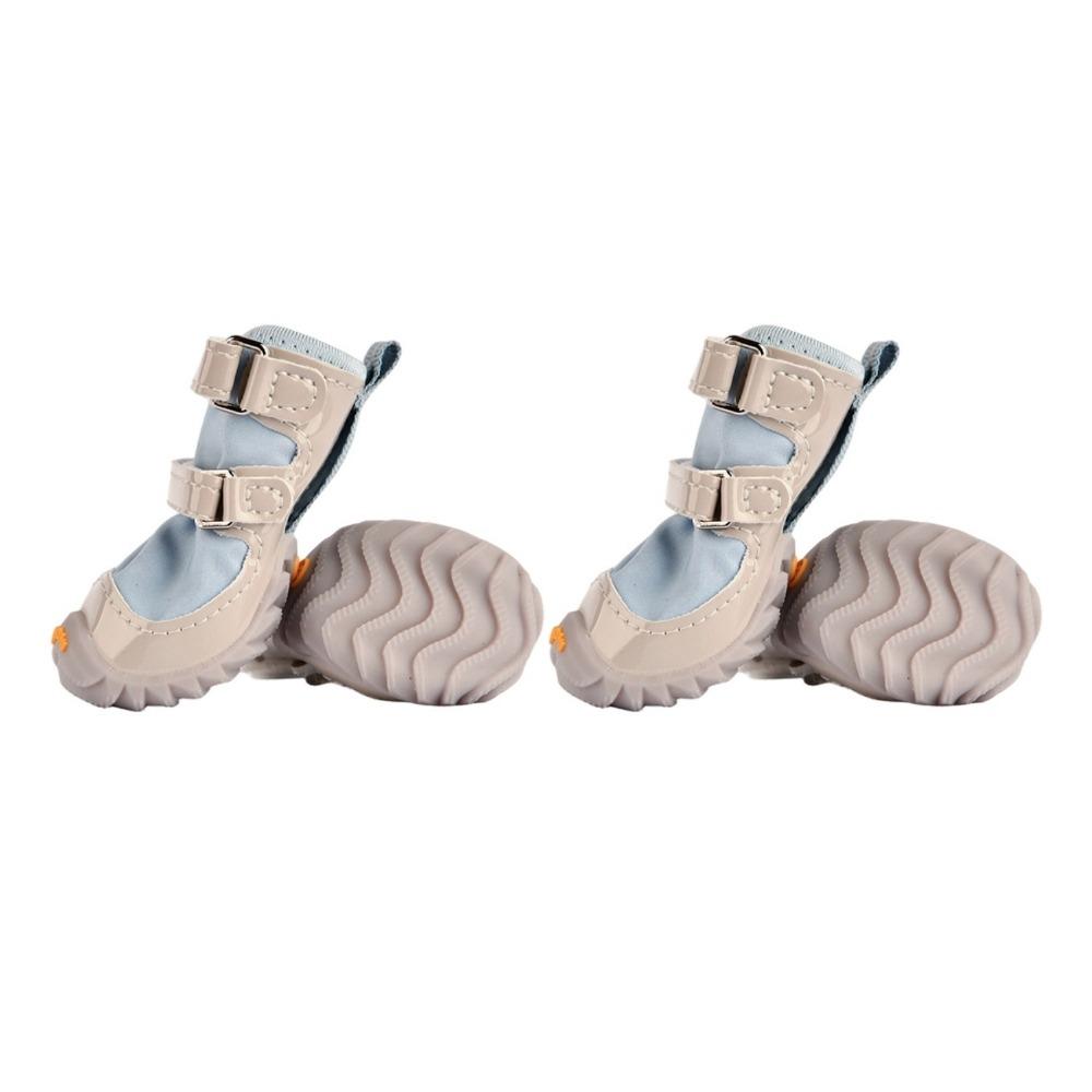 4pcs/set Warm Dog Cotton Shoes Breathable Soft Bottom Winter Dog Boots Anti-dirt Waterproof Non-Slip Dog Shoes for Puppy Dogs