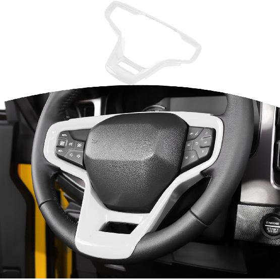 

для Bronco Белые Аксессуары для Интерьера для Ford Bronco 2021 и новее Накладка на Панель Рулевого Колеса (Не подходит для Sport)