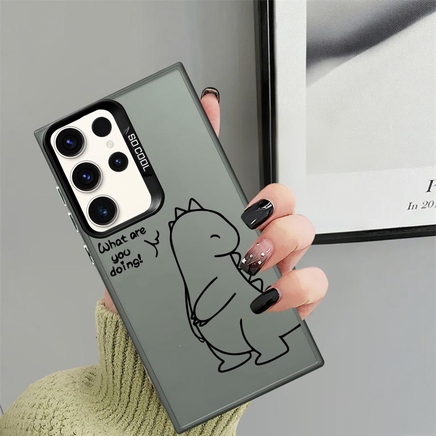 

Case for Samsung Galaxy S22 Ultra S23 S25Edge S24 FE S21 S25 Note 20 Ultra S20 FE Phone Cover Cute Couple Dinosaur Galaxy S25+