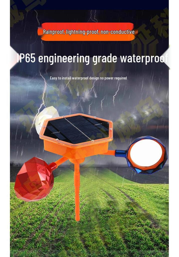 Solar & Wind-Powered Voice-Activated Bird Repeller for Outdoor Use