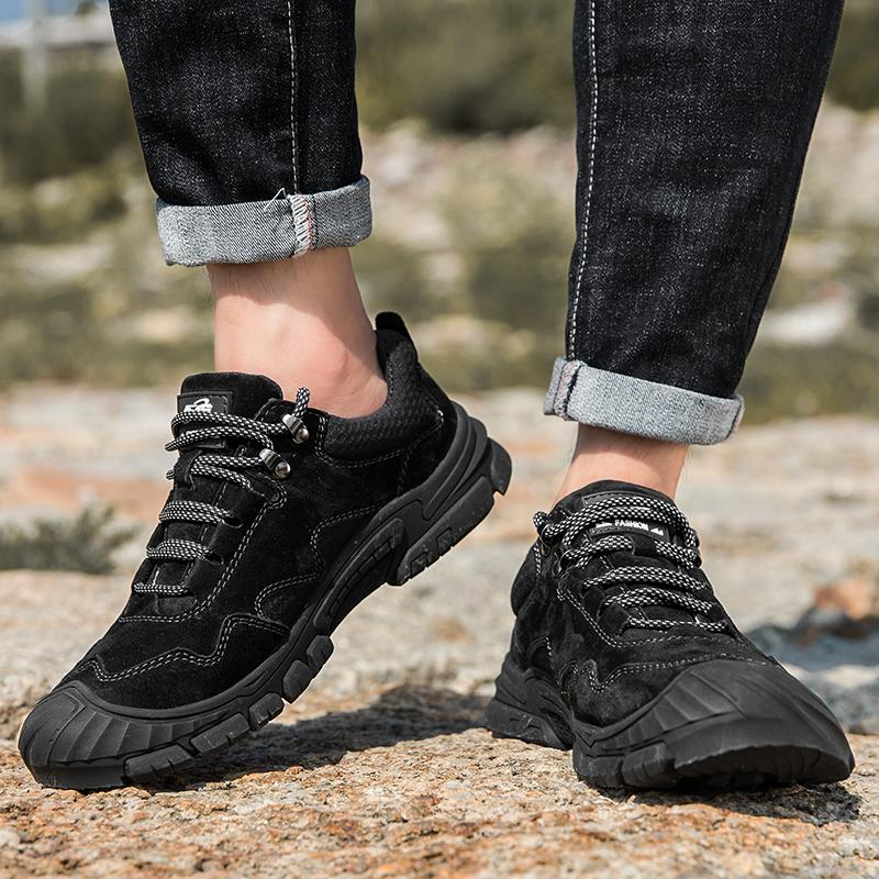 Autumn Winter Men's Leisure Breathable Travel Shoes Low-top Hiking Shoes Non-slip Wear-resistant Outdoor Mountaineering Shoes