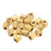 Hex Standoff Spacer, Brass Round Straight Board Pillar, Female Thread, M2x3x3.0mm, Pack of 20