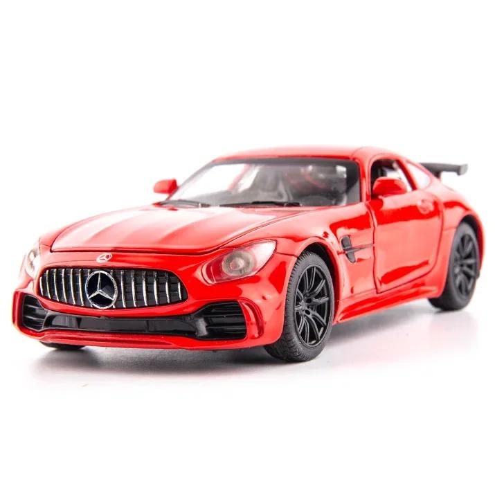 1:32 GT C260 Sports Car Model Toy Alloy Diecasting Doors Opened Pull Back Vehicle Models Sound Light Collection Gift for Boys