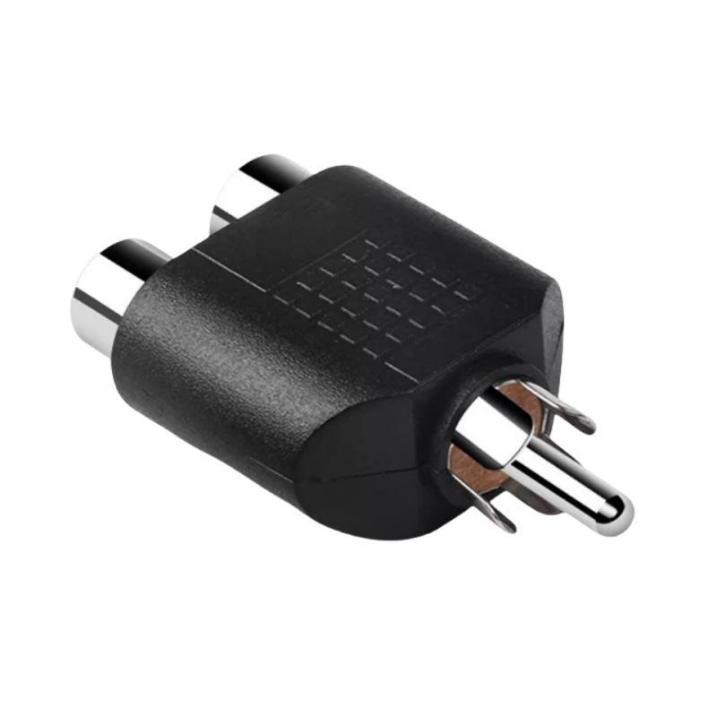 Anti-interference RCA Audio Splitter 1 Male to 2 Female 10Pcs Converter Plug for TV DVD Speaker Audio Equipment