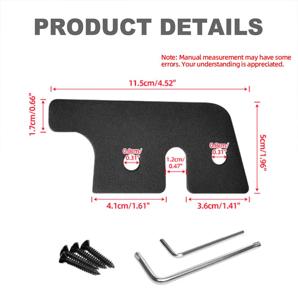 For 2018-2025 Jeep Wrangler JL Two-Door to Four-Door Models Black Sun Visor Repair Kit Aluminum Alloy Rust-Proof Material