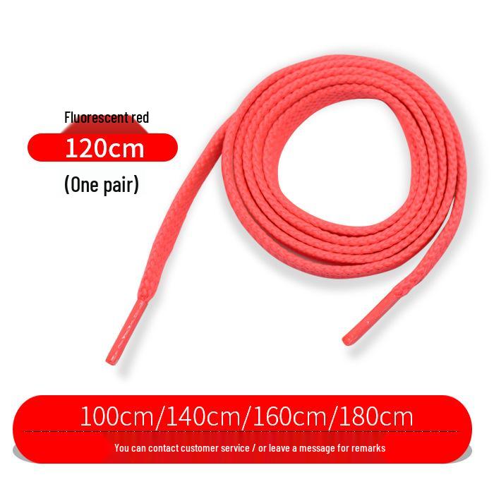 Flat Thickened Sneaker Laces for Casual and Basketball Shoes - In Black, White, and Colorful Designs