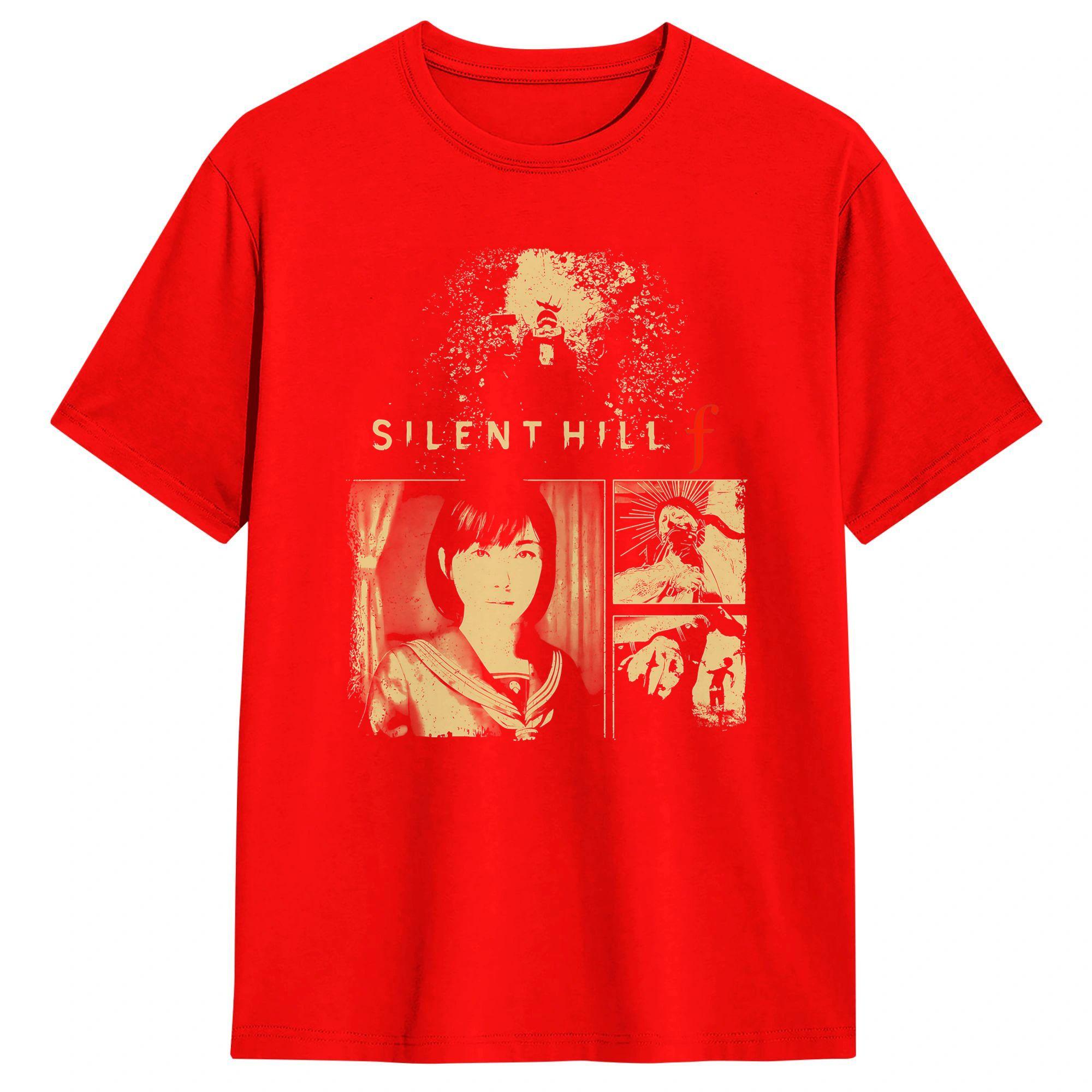 

Футболка Silent Hill F Летняя Повседневная Футболка 100% Хлопок Круглый Вырез 4XL 5XL 6XL Футболки С Коротким Рукавом Streetwear Футболка S
