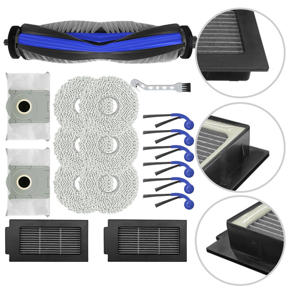 Main Brush Side Brushes X6 Mop Cloths X4 Filters X2