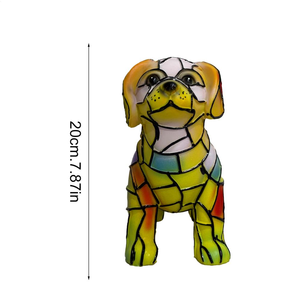 LED Corgis Lamp And Pug Lamp Dog Series Art Night Light Stained Resin French Tabletop Night Light Cute Pet Dogs Desktop Decor