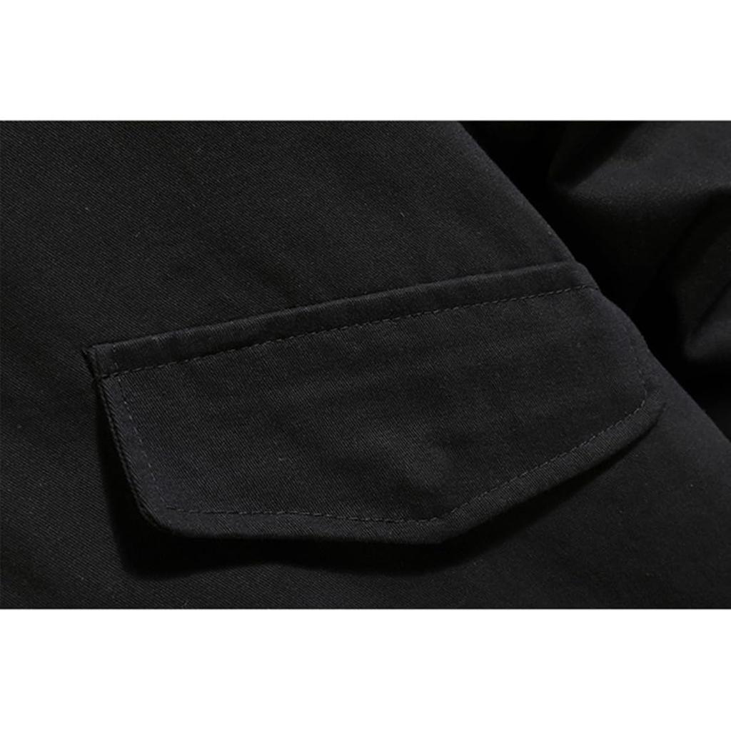 Long Plus Sizes [OKJCON] Men's Jacket, Autumn, Casual, Business, Hooded, Windproof, Stylish, (JP, Alphabet, M, Khaki)