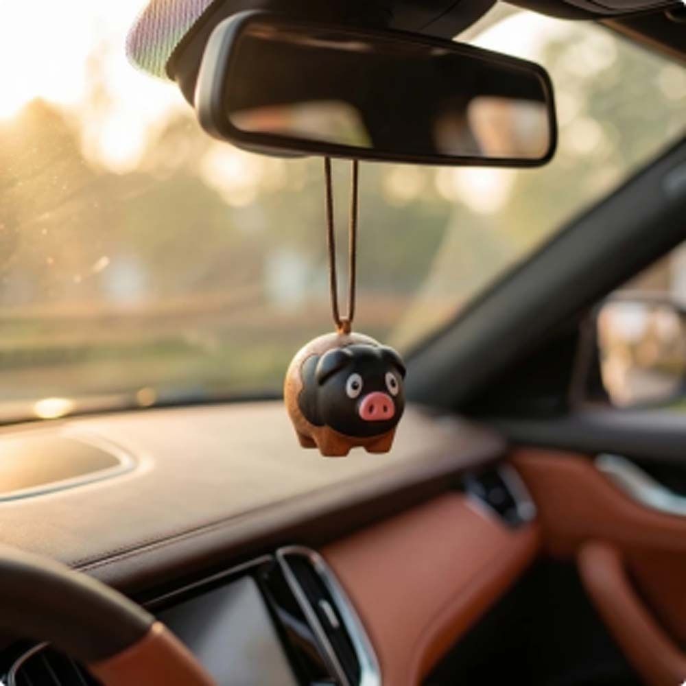 Multifunktionale Schlüsselanhänger mit kleinem Schweinchen, robuster Auto-Schlüsselanhänger, niedlicher kleiner Schweinchen-PVC-Anhänger, Geschenk