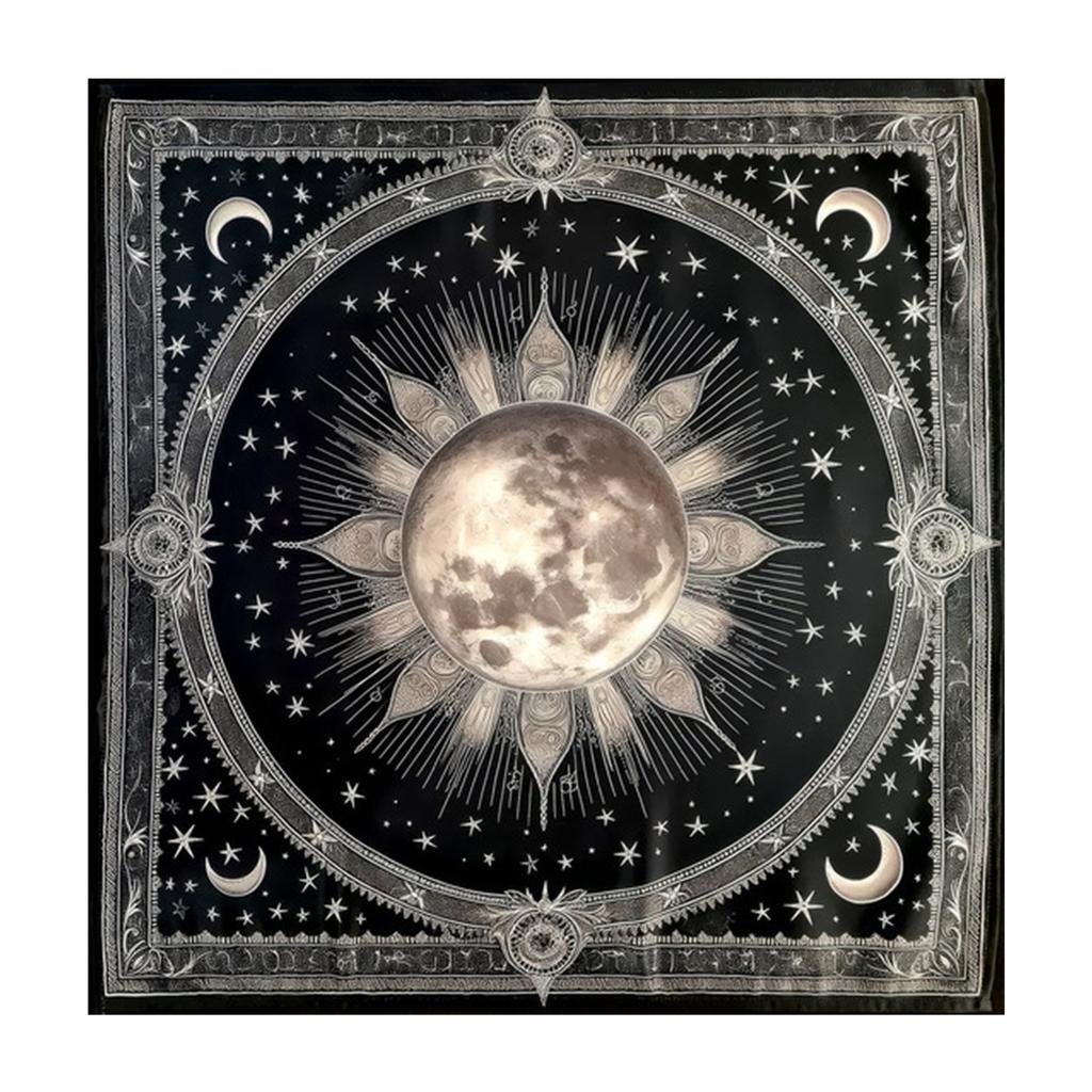 Square Divinations Tapestry Moon Planet Astrology Tablecloth Tarot Tablecloth Table Cloth Witchcrafts Supplies