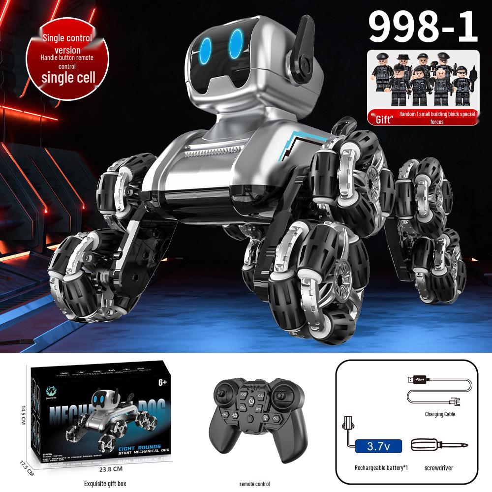 Stunt Remote Control Car: 8-Wheel Intelligent Mechanical Dog with Gesture Sensing for Kids