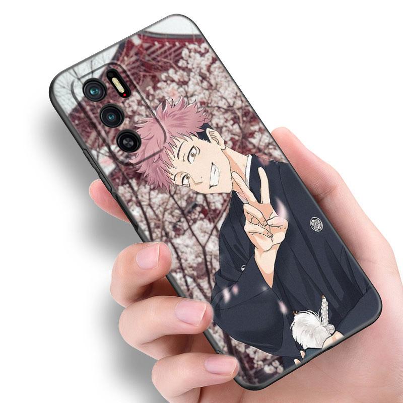 Husa de telefon Anime Jujutsu Kaisen pentru Xiaomi Redmi Note 7 8 9 10 Lite 11 11E 11T 12 Pro 11S 4G 10T 5G 8T 9S 10S Husa neagra TPU