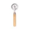 2 Pcs Biscuits Wheel Cutter, Pasta Cutter Wheel, Ravioli Pizza Cutter Wheels With Long Wooden Handle Dumpling Lace Making Noodle Dough Ruffled Edge