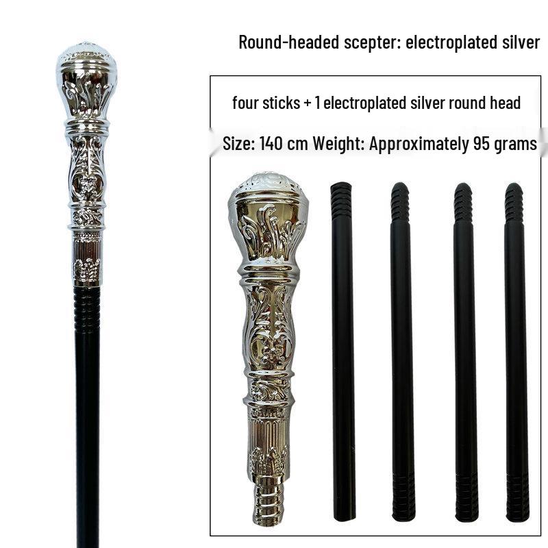 Snake Head Halloween Scepter: Adult & Kids Cosplay Magician Witch Pharaoh Wand