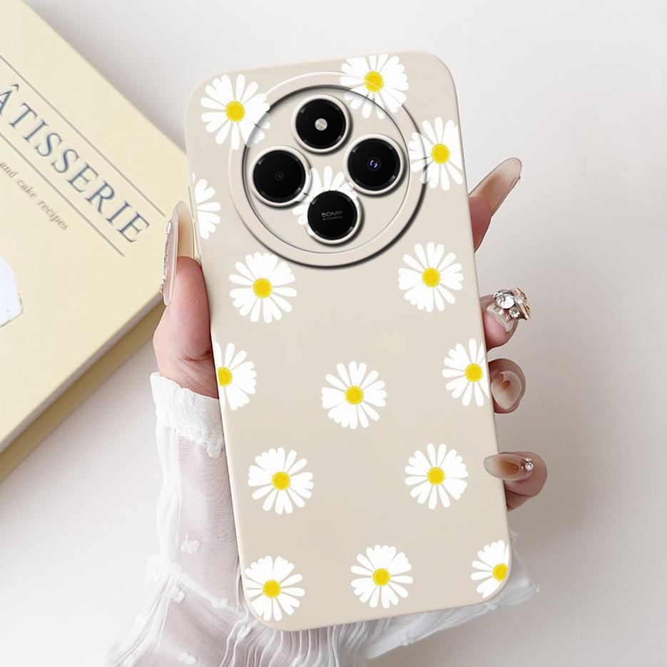 Für Xiaomi Redmi 14C Hülle Stylische Sonnenblume Hübsche Mädchen Rückabdeckung Weiche TPU Handyhülle Für Xiaomi Poco C75 C 75 Redmi14C Fundas