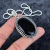 Black Onyx Gemstone Handmade 925 Sterling Silver Jewelry Pendant 2.25" M-2909
