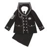 ONE Uniform Cosplay Dlouhý rukáv Silný kabát Bílá Halenka Sukně Kravata Gotická Lolita Cosplay Costume Layer Minisukně Černá Vojenská Uniforma Lolita plisovaná