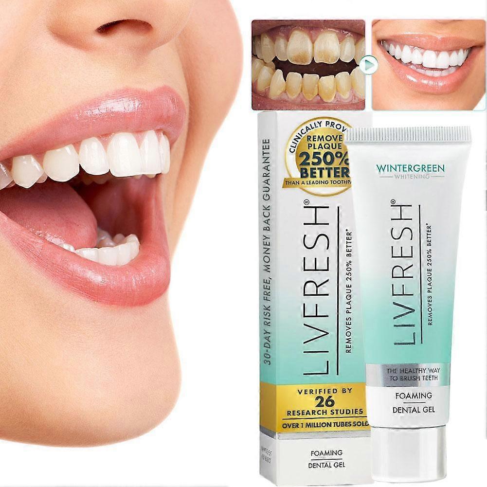 Gel de Pasta de Dentes Livfresh, Remove Placa 250% - 50g